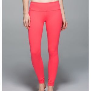 Lululemon Wunder Under Full Luon Electric Coral- 4